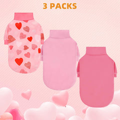 KOOLTAIL dog sweater pink heart pattern adds style and warmth for winter walks.