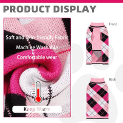KOOLTAIL thick soft-knit dog sweater provides cozy warmth for indoor lounging.