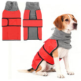 KOOLTAIL dog winter coat waterproof exterior shields a small dog from rain and wind.