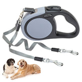 KOOLTAIL Dual Retractable Leash for Two Dogs extended to 16 feet for smooth walking