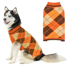 Kooltail fall dog sweater plaid pullover keeps pets warm during chilly outings