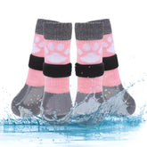 KOOLTAIL non-slip dog socks with paw-on-floor traction for hardwood floors.