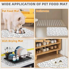 KOOLTAIL pet dish-drying mat shows durable materials for daily cleaning.
