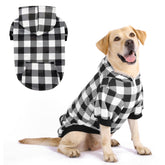 KOOLTAIL plaid dog hoodie front view showcasing warmth and sporty plaid style