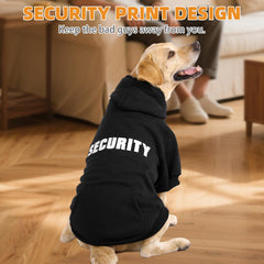 KOOLTAIL Security Dog Hoodie fleece-closeup, soft warmth for winter snuggles.