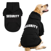 KOOLTAIL Security Dog Hoodie front view, cozy fleece warmth for chilly walks.