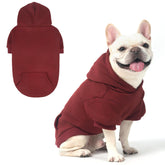 KOOLTAIL sudadera con capucha para perro en rojo profundo, mantiene calor y confort.