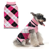 KOOLTAIL suéter Valentine rosa con cuadro para perro, cómodo y cálido para paseos.