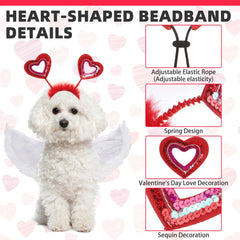 KOOLTAIL Valentines Dog Costume Easy-Wear makes quick dressing for celebrations.