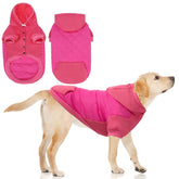 KOOLTAIL warm dog winter coat back view for cozy cold-weather walks.