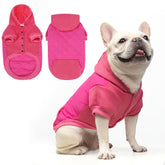 KOOLTAIL warm dog winter coat rose red front view keeps small pets snug