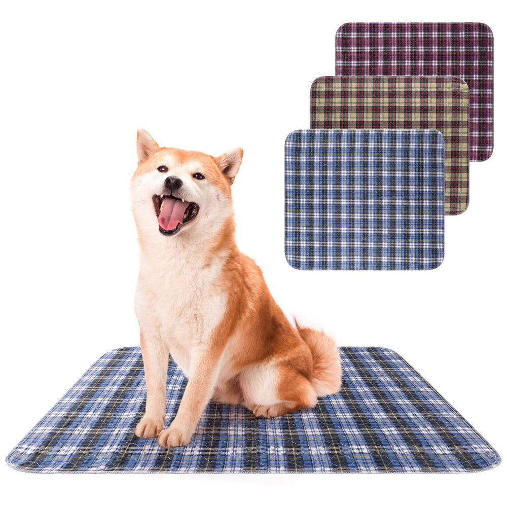 KOOLTAIL washable pee pad top view 36x41 inches plaid for potty training
