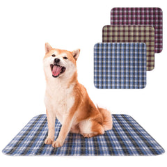 KOOLTAIL washable pee pad top view 36x41 inches plaid for potty training