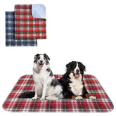 KOOLTAIL washable pee pad plaid design for dog potty training on floors.