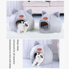 KooTeedd Cat Bed non-slip bottom emphasizing stable placement during play and rest