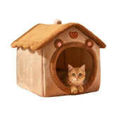 KooTeedd cat bed with a semi-enclosed design offering privacy and warmth.