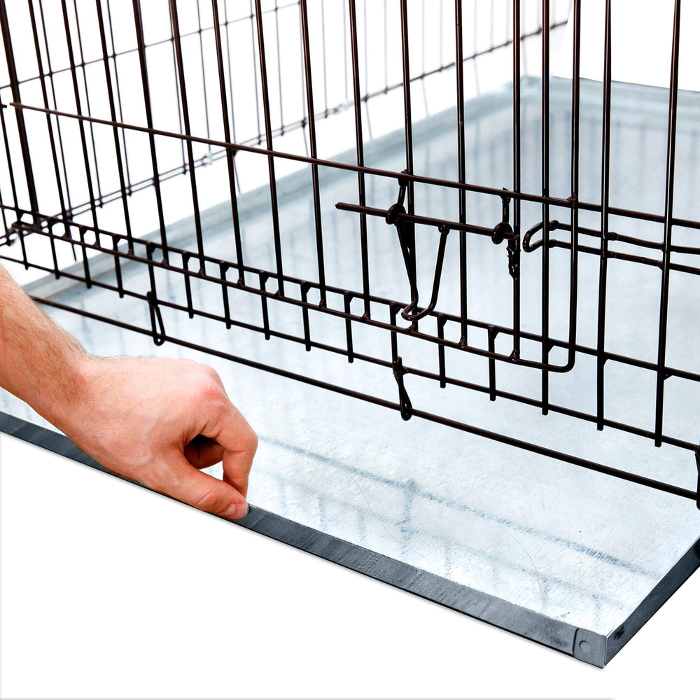KOPEKS galvanized tray for dog crate with chew-proof durability and leak resistance