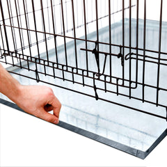 KOPEKS galvanized tray for dog crate with chew-proof durability and leak resistance
