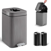 Kopuncare dog poop trash can outside with lid soft close for odor-controlled disposal.