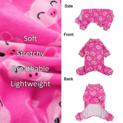 Kosiyi pijama para perro con doble felpa interior proporciona abrigo suave.