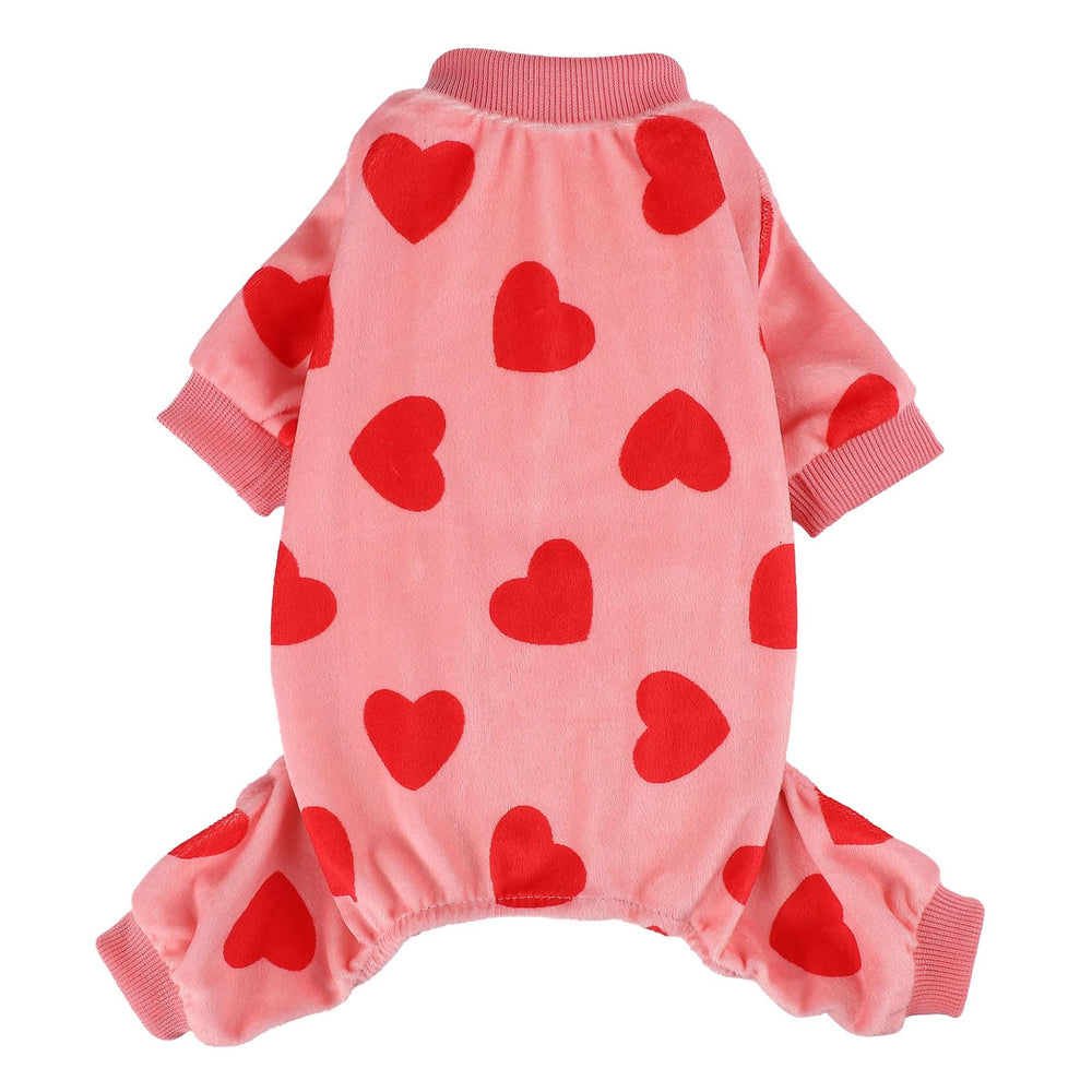 Kosiyi flannel dog onesie front view showing cozy warmth for small dogs on cold walks