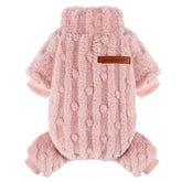 Kosiyi dog pajamas XXS light pink front view keeps small dogs warm