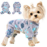 Kosiyi dog sweater paw-print front view keeps tiny dogs warm and stylish.