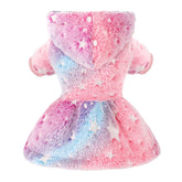 Kosiyi Rainbow Stars dog sweater front view for cozy warmth and photos