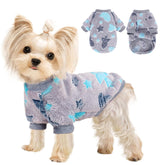 Kosiyi dog sweater night glow stars pattern for bright evening walks