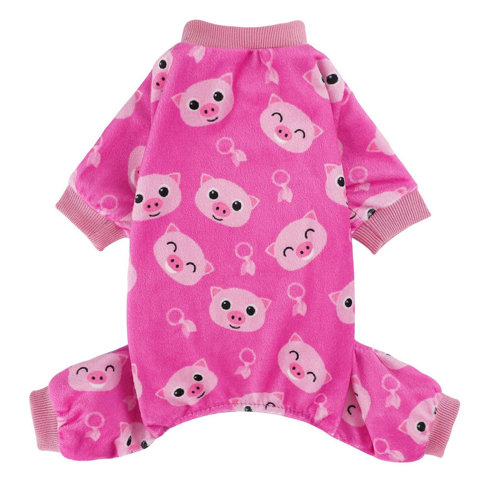 Kosiyi pijama para perro pequeño, vista frontal, mantiene al animal cálido y cómodo.