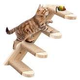 Kosume Cat Wall Steps mounting illustration showing easy installation for space-saving climbing.