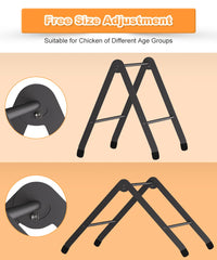 Koutemie heavy-duty metal chicken perch emphasizes durability for daily coop use.