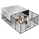 Kovshuiwe dog playpen cover shade atop keeps outdoor dogs cool and protected from sun