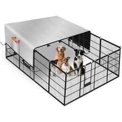 Kovshuiwe dog playpen cover shade atop keeps outdoor dogs cool and protected from sun