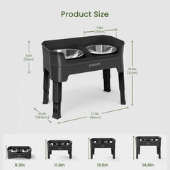 KPWACD four-height adjustable stand grows with puppies to seniors