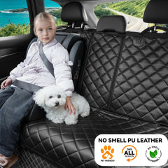 KritterKorner adjustable straps secure the cover to most back seats.