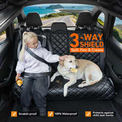 KritterKorner PU leather demonstrates durable, scratch-resistant coating for car seats.