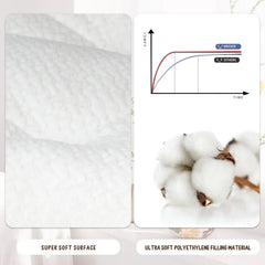 KROSER Deluxe dog crate pad fiber-fill closeup reveals soft, supportive fill.