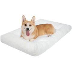 KROSER Deluxe dog crate pad top view offers cozy support for crate time.