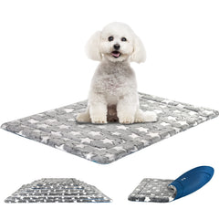 KROSER Fancy Crate Pad reversible design with warm plush side for cold-season comfort