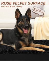 KSIIA orthopedic egg crate foam supports joints for dogs during lounging.