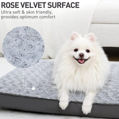 KSIIIA dog crate bed foam egg crate support highlights orthopedic cushioning