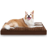 KSIIA dog crate bed rose velvet close-up shows soft skin-friendly surface for cozy resting.
