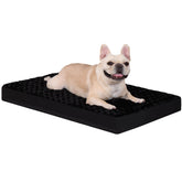 KSIIA dog crate bed rose-velvet close-up shows plush softness