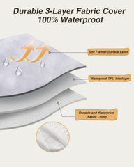 KSIIIA 35x22 gray bed close-up on egg-crate foam comfort.