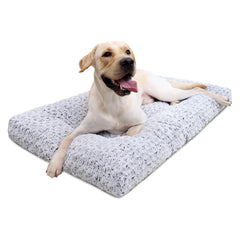 KSIIA Washable Dog Bed plush fabric close-up shows luxurious softness for cozy naps.