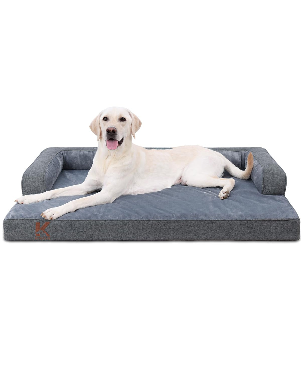KSIIA Washable Dog Bed XL orthopedic top view showing plush support for aging joints