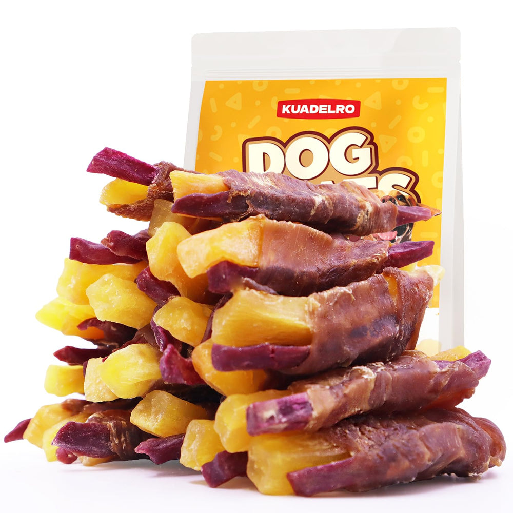 KUADELRO duck-wrapped-sweet-potato-treats protein-rich snack for lean muscles.