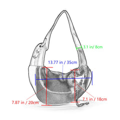 Kucehiup rose-red sling front pocket usage for essentials during walks