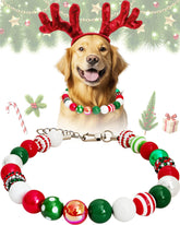 KUDES Christmas Bubblegum dog collar beads-20mm shines for festive holiday photos